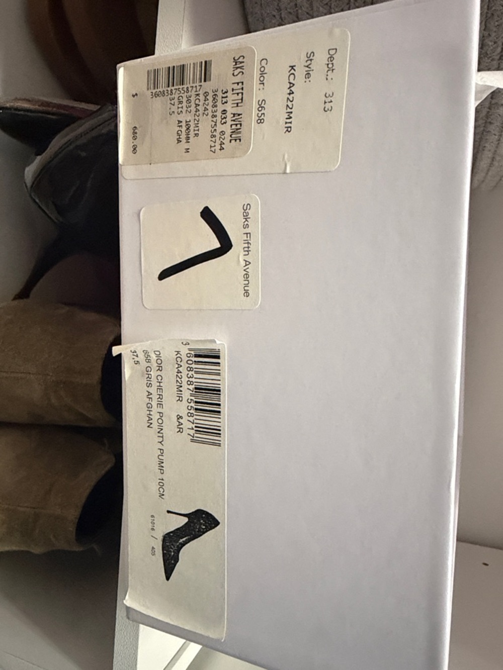 Christian Dior Metallic Gray Pointed-Toe Pumps 37.5 - AMAZING CONDITION - Picture 4 of 4